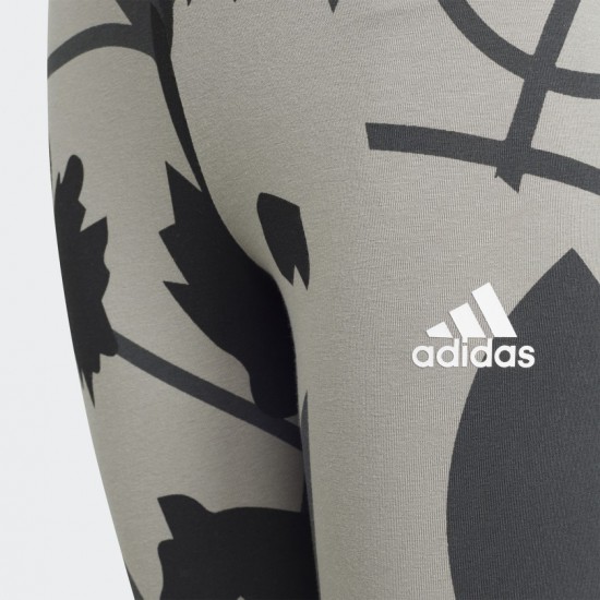 ADIDAS FUTURE ICONS SPORT COTTON 3-STRIPES WILD SHAPES aop TIGHTS girls (grey) APPAREL