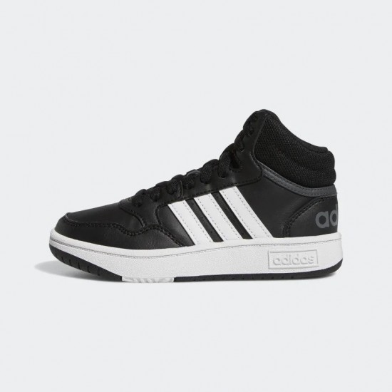 ADIDAS KIDS HOOPS MID SHOES GW0402 black-white SHOES