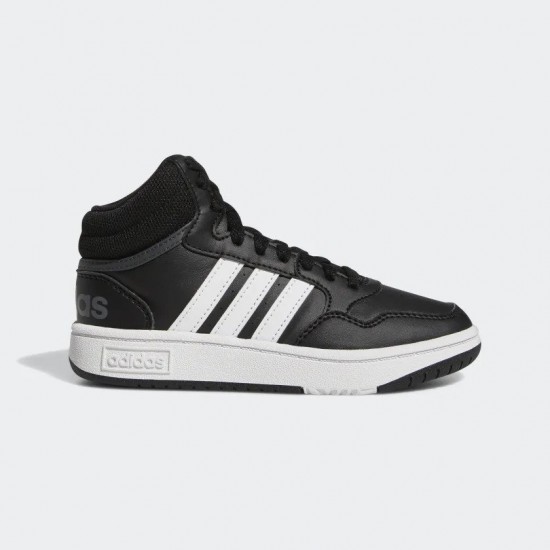 ADIDAS KIDS HOOPS MID SHOES GW0402 black-white SHOES