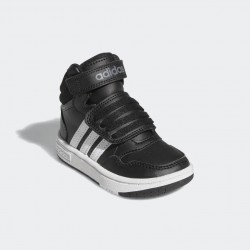 ADIDAS INFANTS HOOPS MID SHOES black-white
