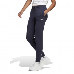 ADIDAS WOMEN LINEAR FRENCH TERRY CUFFED PANTS IC6869 blue