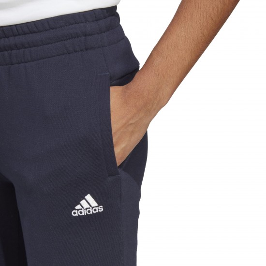 ADIDAS WOMEN LINEAR FRENCH TERRY CUFFED PANTS IC6869 blue APPAREL
