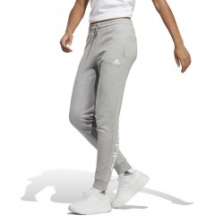 ADIDAS WOMEN LINEAR FRENCH TERRY CUFFED PANTS IC8816 grey
