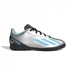 ADIDAS KIDS SOCCER SHOES X CRAZYFAST MESSI.4 TF IE4068 silver-light blue