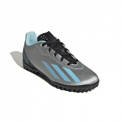 ADIDAS KIDS SOCCER SHOES X CRAZYFAST MESSI.4 TF IE4068 silver-light blue