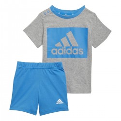 ADIDAS INFANT ESSENTIAL T-SHIRT AND SHORTS SET grey-blue