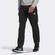 ADIDAS MEN AEROREADY ESSENTIALS STANFORD TAPERED CUFF EMBROIDERED SMALL LOGO PANTS black