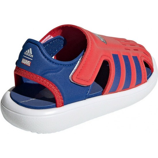 ADIDAS INFANT CLOSED-TOE SUMMER WATER SANDALS MARVEL SPIDERMAN red SHOES