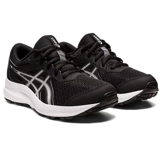 ASICS KIDS RUNNING SHOES CONTEND 8 black-white SHOES