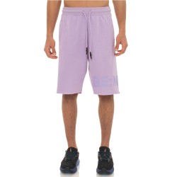 BE:NATION MEN ESSENTIALS TERRY SHORTS WITH RAW EDGES purple