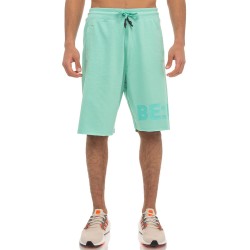 BE:NATION MEN ESSENTIALS TERRY SHORTS WITH RAW EDGES mint