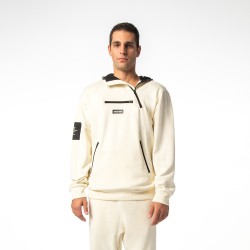 BE:NATION MEN HOODIE WITH ZIPS 06302202 off white