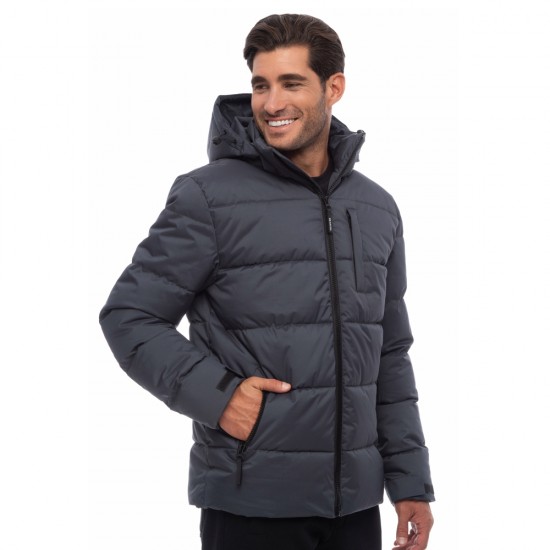 BE:NATION MEN PUFFER JACKET 08302301 charcoal APPAREL