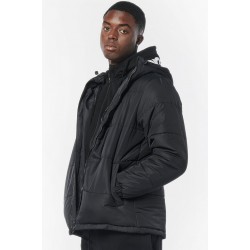 BODY ACTION MEN PADDED JACKET WITH HOOD 073222 black