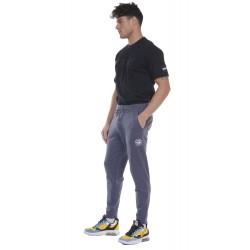 BODY ACTION MEN TAPERED SWEATPANTS blue grey
