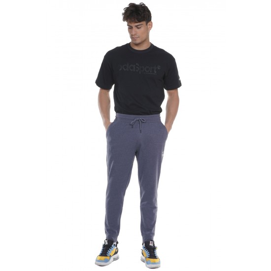 BODY ACTION MEN TAPERED SWEATPANTS 023233 blue grey APPAREL