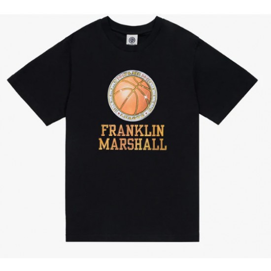 FRANKLIN MARSHALL MEN T-SHIRT basketball black APPAREL
