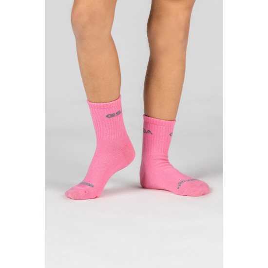 GSA ΚΑΛΤΣΕΣ 500 KIDS Quarter Socks (3 pack) ροζ-γκρι-φούξια ΑΞΕΣΟΥΑΡ