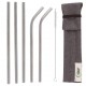 HEALTHY HUMAN STAINLESS STEEL STRAWS - 5piece TRAVEL SET Accessories