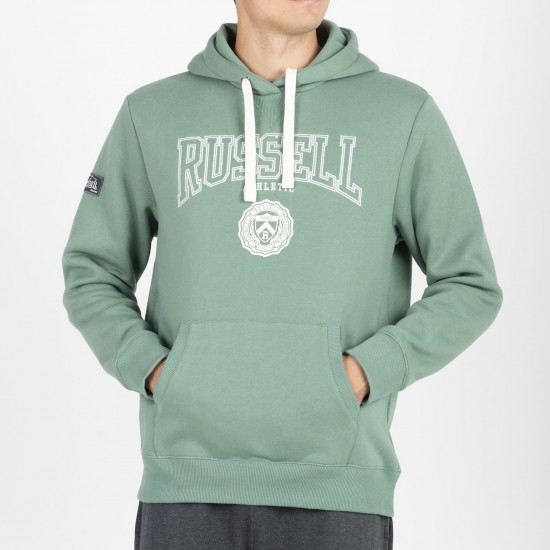 RUSSELL ATHLETIC MEN COLLEGIATE PULL OVER HOODIE A2-052-2 green APPAREL