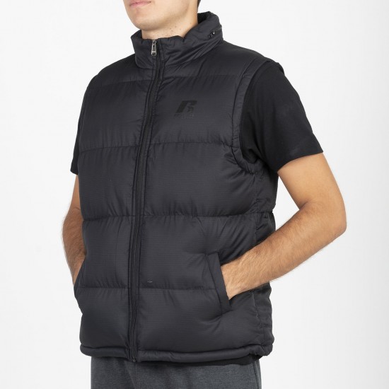 RUSSELL ATHLETIC MEN PADDED GILET A2-709-2 black APPAREL