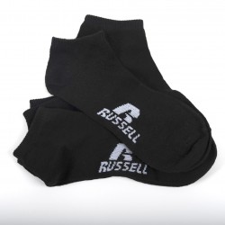 RUSSELL ATHLETIC UNISEX NO SHOW SOCKS 3pack black