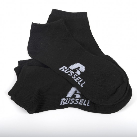 RUSSELL ATHLETIC UNISEX NO SHOW SOCKS 3pack black Accessories