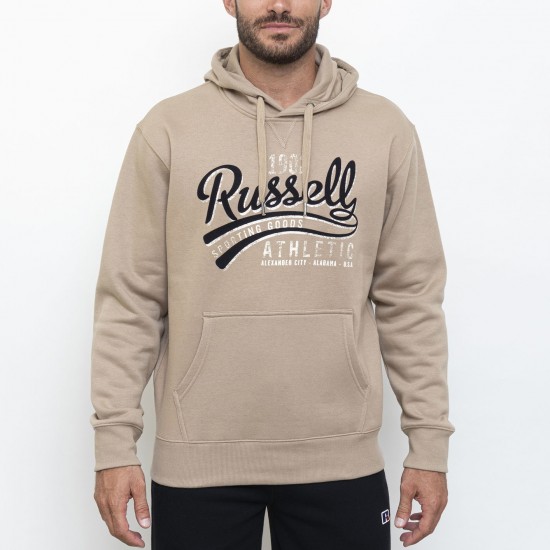 RUSSELL ATHLETIC MEN PARK PULL OVER HOODIE A3-021-2 beige APPAREL