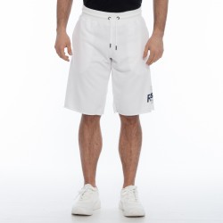 RUSSELL ATHLETIC MEN CIRCLE RAW EDGE SHORTS A2-036-1 white