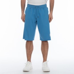 RUSSELL ATHLETIC MEN CIRCLE RAW EDGE SHORTS A2-036-1 light blue