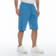 RUSSELL ATHLETIC MEN CIRCLE RAW EDGE SHORTS A2-036-1 light blue APPAREL