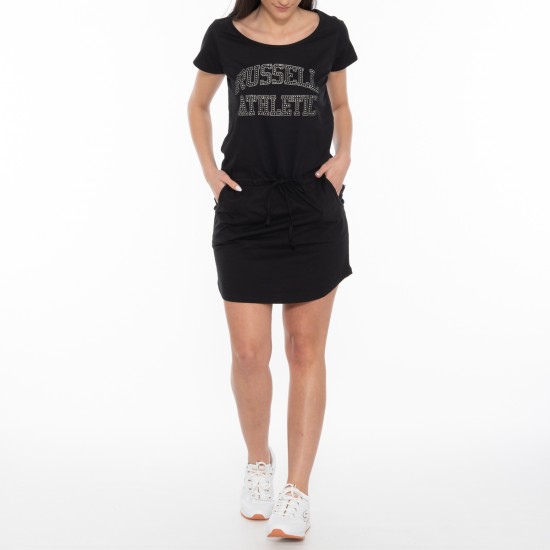 RUSSELL ATHLETIC WOMEN T-SHIRT DRESS black APPAREL