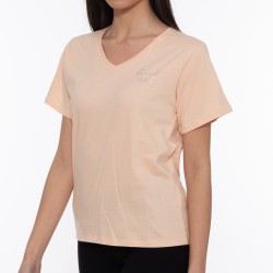 RUSSELL ATHLETIC WOMEN V-NECK T-SHIRT pale blush