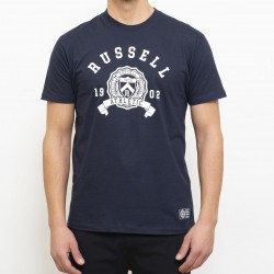 RUSSELL ATHLETIC MEN YALE CREWNECK T-SHIRT A3-049-1 navy bue