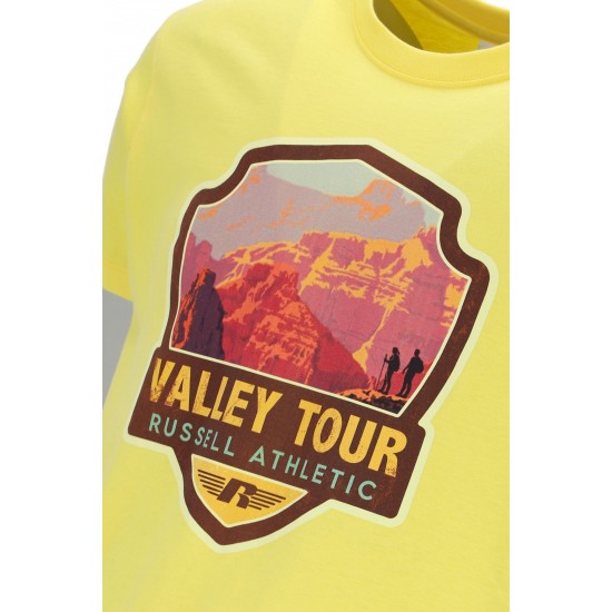 RUSSELL ATHLETIC MEN TATE CREWNECK T-SHIRT A4-045-1 yellow APPAREL