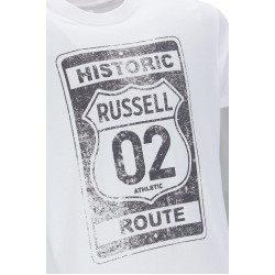 RUSSELL ATHLETIC MEN RYLAN CREWNECK T-SHIRT A4-047-1 white