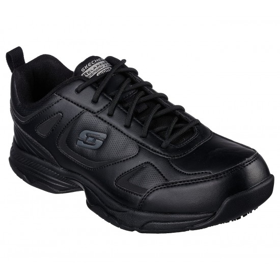 SKECHERS MEN SHOES WORK RELAXED FIT DIGHTON SR 77111 black SHOES