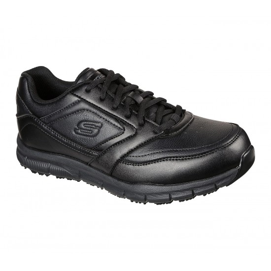 SKECHERS MEN SHOES WORK RELAXED FIT NAMPA black SHOES
