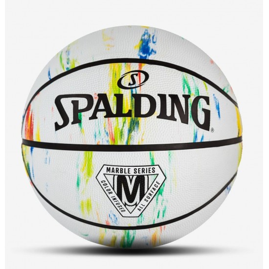 SPALDING MARBLE SERIES OUTDOOR BASKETBALL size 7 white Accessories