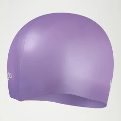 SPEEDO ADULTS PLAIN MOULDED SILICONE CAP purple