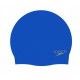 SPEEDO ADULTS PLAIN MOULDED SILICONE CAP blue