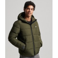 SUPERDRY ΜΠΟΥΦΑΝ ΑΝΔΡΙΚΟ HOODED SPORTS PUFFER JACKET M5011212A χακί