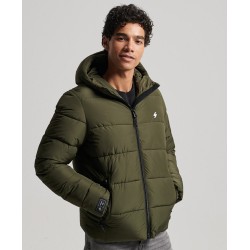 SUPERDRY ΜΠΟΥΦΑΝ ΑΝΔΡΙΚΟ HOODED SPORTS PUFFER JACKET M5011212A χακί