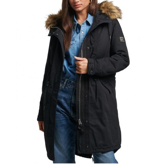 SUPERDRY WOMEN AUTHENTIC MILITARY PARKA W5011155A black APPAREL