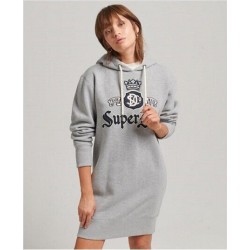 SUPERDRY WOMEN VINTAGE PRIDE IN CRAFT HOOD DRESS grey