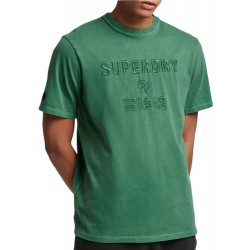 SUPERDRY MEN CODE CL GARMENT DYE LOOSE T-SHIRT dark green