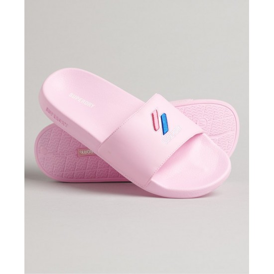 SUPERDRY WOMEN CODE ESSENTIAL POOL SLIDES pink SHOES