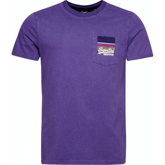 SUPERDRY MEN VINTAGE VL CALI T-SHIRT purple APPAREL