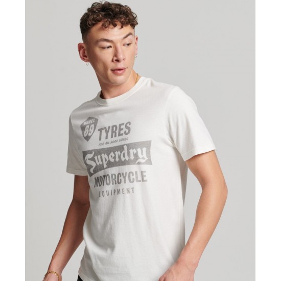 SUPERDRY MEN VINTAGE REWORKED CLASSIC T-SHIRT white APPAREL