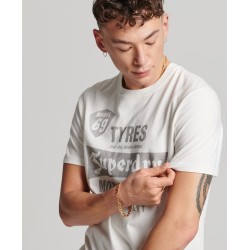 SUPERDRY MEN VINTAGE REWORKED CLASSIC T-SHIRT white